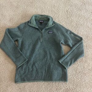 Patagonia green quarter zip jacket